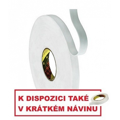 3M 9508W Montážní pěnová oboustranná páska, bílá 9 mm x 66 m