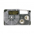 Nastro compatibile con Casio XR-9BKG 9mm x 8m testo oro / sfondo nera