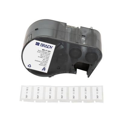 Brady M5-17-351 / 170856, 25.40 mm, Vinyl, testo nera / sfondo bianco