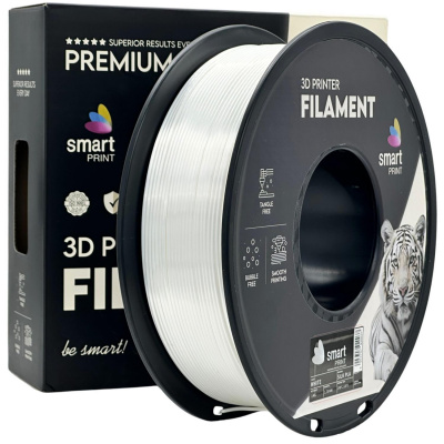 Smart Print FG-S89-E1, 3D filamento, PLA Silk, 1,75mm, 1000g, Bianco (White)
