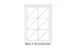 Etichette autoadesive 90 x 90 mm, 12 etichette, A4, 100 fogli