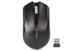 A4Tech Mouse G3-200NS, 1000DPI, 2.4 [GHz], ottica, 3sp\., senza fili, nero, 1 pz AA, classico, V-Track