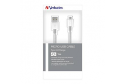 Verbatim 48862 Cavo USB (2.0), USB A + microUSB, 1m, box, argento