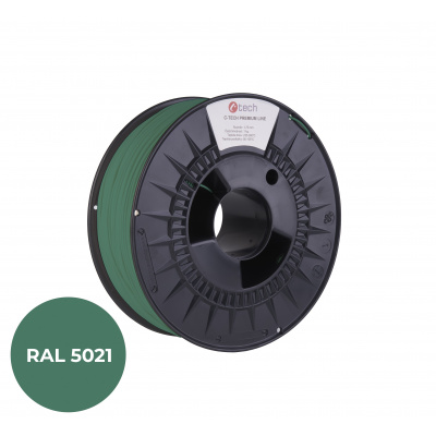 C-Tech 3DF-P-PETG1.75-5021 3D filamento, PREMIUM LINE, PETG, blu acqua, RAL5021, 1,75mm, 1kg