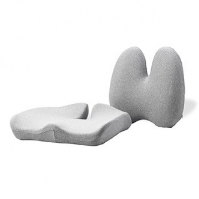 Powerton ERGO CUSHY Set bederní opěrky a podsedáku, šedý