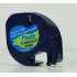 Dymo 91212 LetraTag 12mm x 4m, testo nera / fluorescente sfondo verde, nastro compatibile
