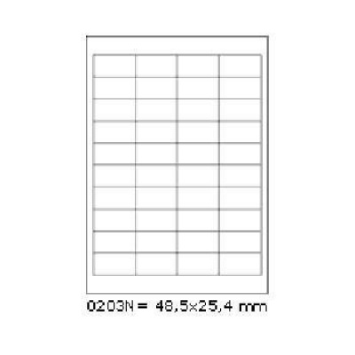 Etichette autoadesive 48,5 x 25,4 mm, 40 etichette, A4, 100 fogli