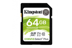 Kingston scheda di memoria Canvas Select Plus, 64GB, SDXC, SDC2/64GB, UHS-I U3 (Class 10), A1