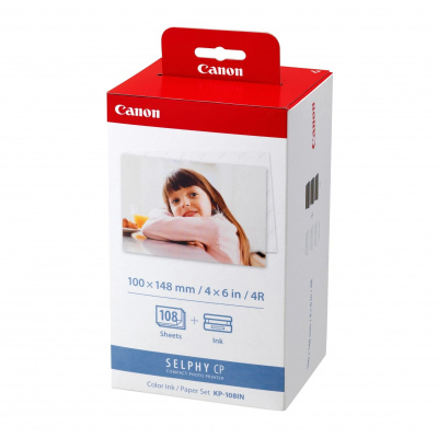 Canon 3115B001 KP-108IN, carta fotografica, 10x15cm, 108pz lucido, bianco
