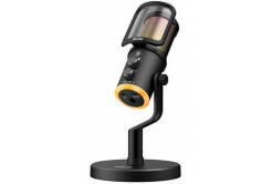 Genius MIC-S400U streamovací mikrofon, černá, RGB, USB-C