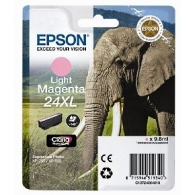 Epson T24364012, T2436 magenta chiaro (light cyan) cartuccia originale