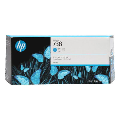 HP 738 676M6A ciano (cyan) cartuccia originale